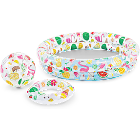 Badebassin med tilbehør 114 liter