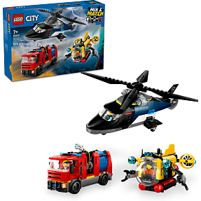 LEGO City Remix – helikopter, brandbil og ubåd 60462