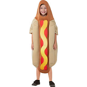 Hotdog kostume - str. 140 cm
