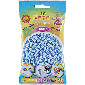 Hama midi perler 1000 stk. - pastel isblå