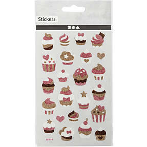 Klistermærker - Glimmer muffins