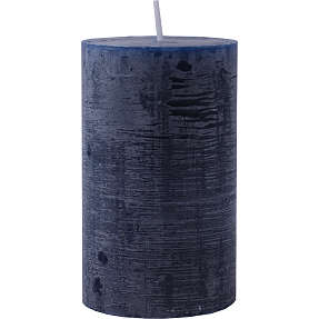 Salling rustikt bloklys 6x10 cm - mørkeblå