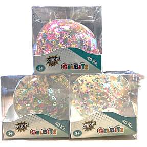 Scoop fidgetlegetøj - bolde med glimmer