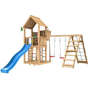 Palace 2.1 legetårn inkl. klatrestativ og sand