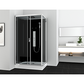 Allibert Gipsy rektangulær kabine - sort