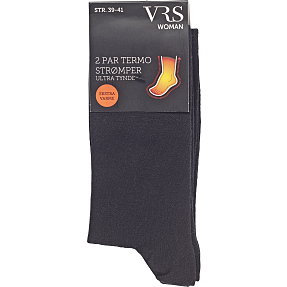 VRS dame 2-pak tynde termostrømper str. 35/38 - sort