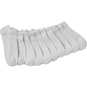 VRS herre 10-pak footies str. 39/42 - hvid