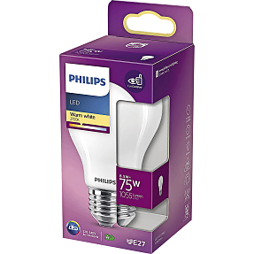Philips LED pære 75W - varmt hvidt lys