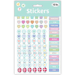 Klistermærkeark til kalender