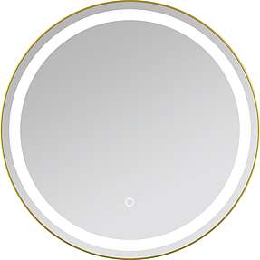 Rønne LED lysspejl Ø60 - messing look