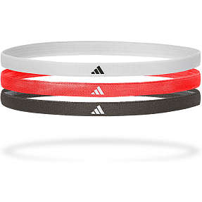 Adidas hårbånd 3-pak - sort, rød og hvid