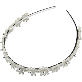 CBYH pige hårbøjle med glimmer - sølvfarvet