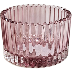 Fyrfadsstage H: 4,2 cm - rosa