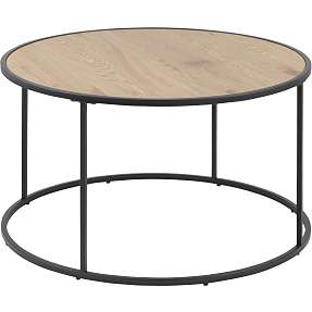 Seaford sofabord - trælook og sort