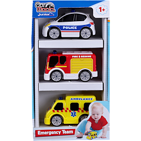 Car Mania Junior udrykningskøretøjer 3 stk.