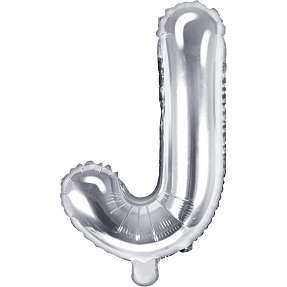 Folieballon "J" 33 cm - flere varianter - assorteret