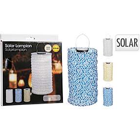 Gitte solarlampe, cylinderform - assorteret