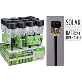 Solar lys på spyd - sort