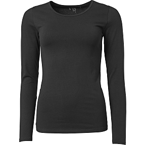 VRS dame T-shirt langærmet str.  M - sort