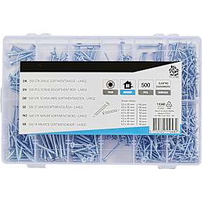 HomeFixer sortimentsæske spånskruer 500 stk