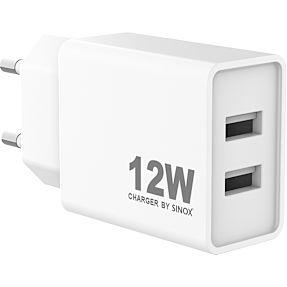 Sinox oplader 12 W - hvid