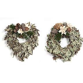 Laukrans og hjerte m. pynt