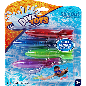 SpinOut dykker torpedo - 4 stk.