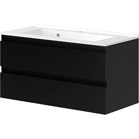 Venedig badmøbel med vask - matsort