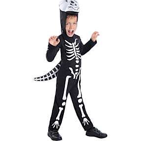 Skelet-dinosaur kostume str. 116