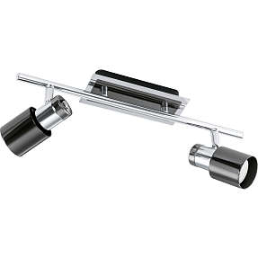 Davida 2-spotskinne - sort og krom