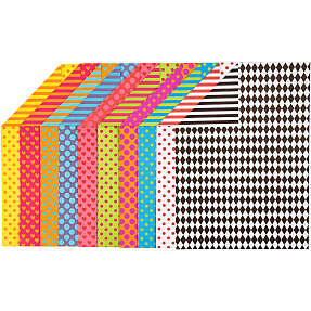 Mønstret karton - 20 ark