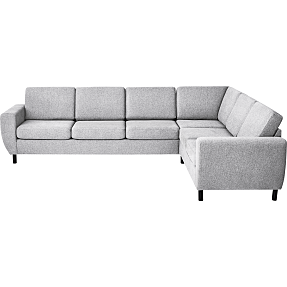 Rom Nordic vendbar hjørnesofa - lysegrå