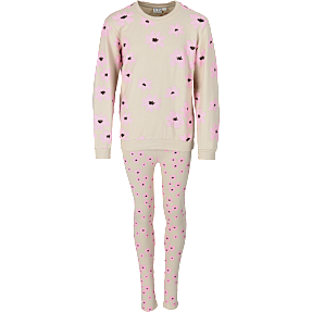 VRS børne sweat sæt str. 98/104 - beige