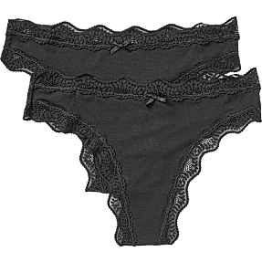 VRS dame 2-pak g-streng str L - sort