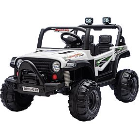 Azeno Jeep Offroad rideon elbil til børn - hvid