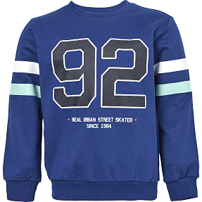 VRS børne sweatbluse str. 134/140 - blå