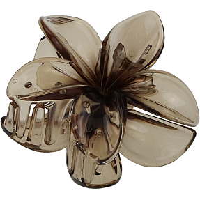 CBYH dame blomsterklemme i plast - brun