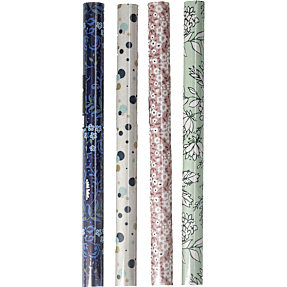 Gavepapir 70 cm x 3 meter - flere varianter - assorteret