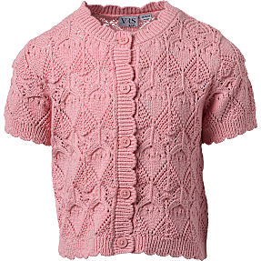 VRS børne cardigan str. 134/140 - rosa