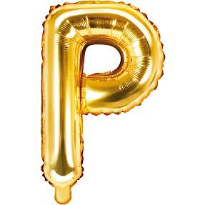 Folieballon "P" 33 cm - flere varianter - assorteret