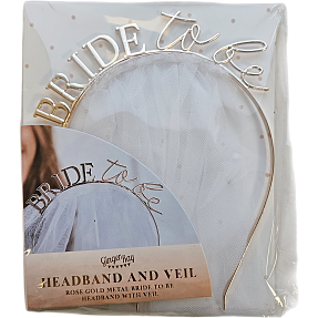 Hårbøjle "Bride to be" - Rosegold