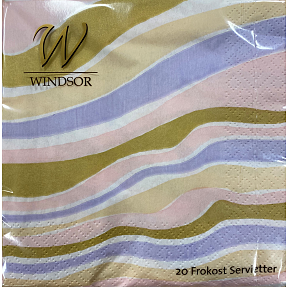 Windsor mønstrede servietter 33x33 cm 20-pak