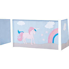 Hoppekids Unicorn forhæng til halvhøj- og køjeseng 70x160 cm