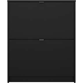 Shoes skoskab med 2 låger og 2 rum - sort