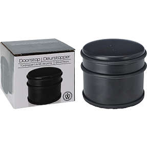 Dørstopper Ø:9 cm H:7,5 cm - mat sort