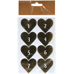 Klistermærker 1-24 - hjerte