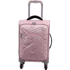 Play børnetrolley 4 hjuls 46 cm med enhjørningmotiv - lyserød