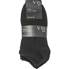VRS herre 10-pak footies str. 39/42 - sort