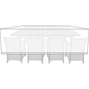 Oxford overtræk til havemøbelsæt - Flint grå