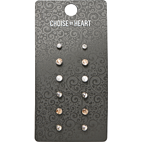 CBYH ørestikker 12 stk. - sølvfarvet/guld